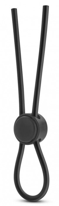 Черное силиконовое лассо на пенис SILICONE LOOP COCK RING - Blush Novelties - в Копейске купить с доставкой