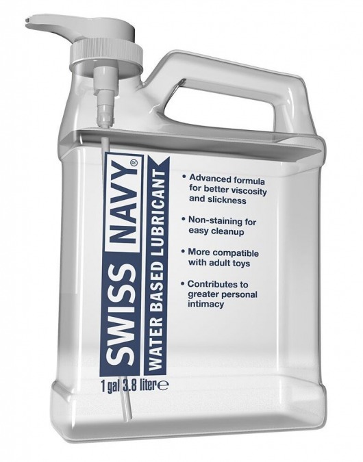 Канистра лубриканта Swiss Navy Water Based Lube на водной основе - 3,8 л. - Swiss navy - купить с доставкой в Копейске