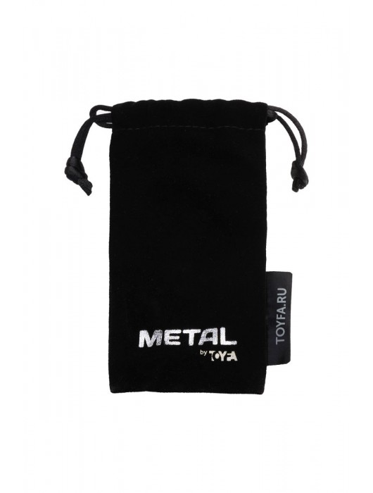 Серебристая конусовидная анальная пробка с фиолетовым кристаллом - 7 см. - ToyFa - купить с доставкой в Копейске