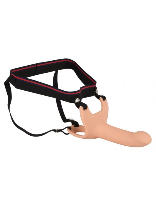 Силиконовый полый страпон на ремнях Silicone Strap-on - 16 см. - Orion - купить с доставкой в Копейске