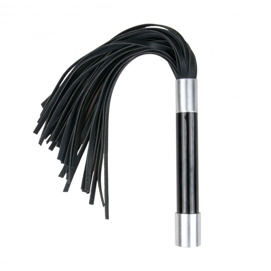 Черная плеть Easytoys Flogger With Metal Grip - 38 см. - Easy toys - купить с доставкой в Копейске