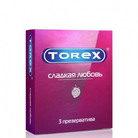 Презервативы Torex  Сладкая любовь  с ароматом клубники - 3 шт. - Torex - купить с доставкой в Копейске