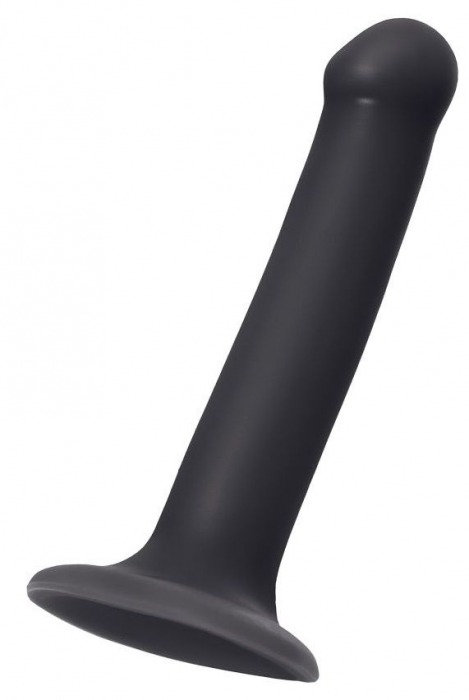 Черный фаллос на присоске Silicone Bendable Dildo M - 18 см. - Strap-on-me - купить с доставкой в Копейске