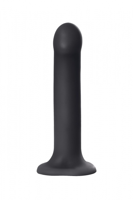 Черный фаллос на присоске Silicone Bendable Dildo L - 19 см. - Strap-on-me - купить с доставкой в Копейске