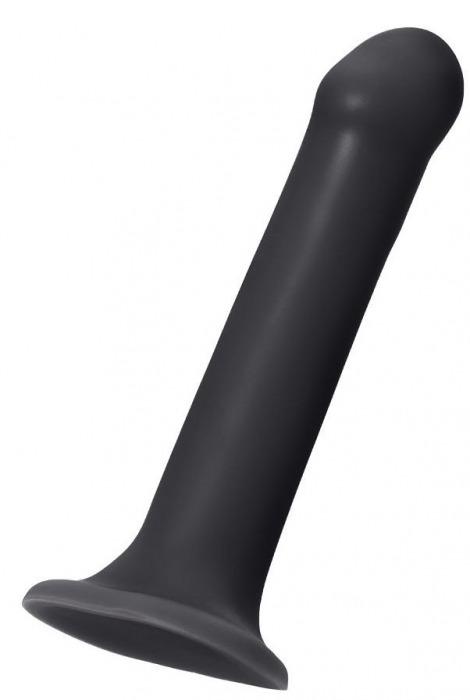Черный фаллос на присоске Silicone Bendable Dildo XL - 20 см. - Strap-on-me - купить с доставкой в Копейске
