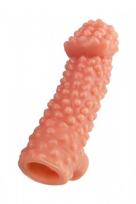 Насадка на фаллос с бугорками - 17,6 см. - KOKOS - в Копейске купить с доставкой
