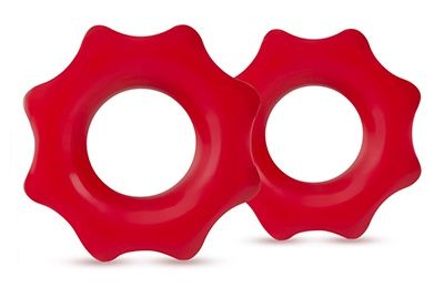 Набор из 2 красных фигурных эрекционных колец NUTZ - Blush Novelties - в Копейске купить с доставкой