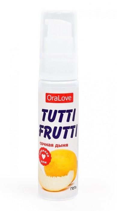 Гель-смазка Tutti-frutti со вкусом сочной дыни - 30 гр. - Биоритм - купить с доставкой в Копейске