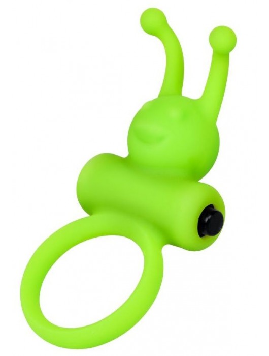 Зеленое эрекционное виброкольцо на пенис Cock Ring - A-toys - в Копейске купить с доставкой
