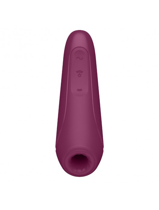 Бордовый вакуум-волновой стимулятор Satisfyer Curvy 1+ - Satisfyer