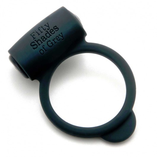 Темно-серое эрекционное кольцо Vibrating Love Ring с вибрацией - Fifty Shades of Grey - в Копейске купить с доставкой