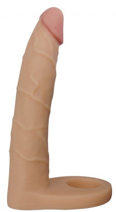 Телесная насадка-фаллоимитатор для двойного проникновения - 17 см. - Lovetoy - купить с доставкой в Копейске