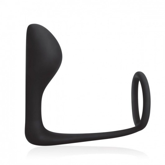 Стимулятор простаты с фиксацией эрекционным кольцом Prostate Gear - BlueLine - в Копейске купить с доставкой