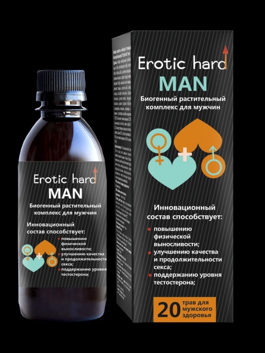Мужской биогенный концентрат для усиления эрекции Erotic hard Man - 250 мл. - Erotic Hard - купить с доставкой в Копейске