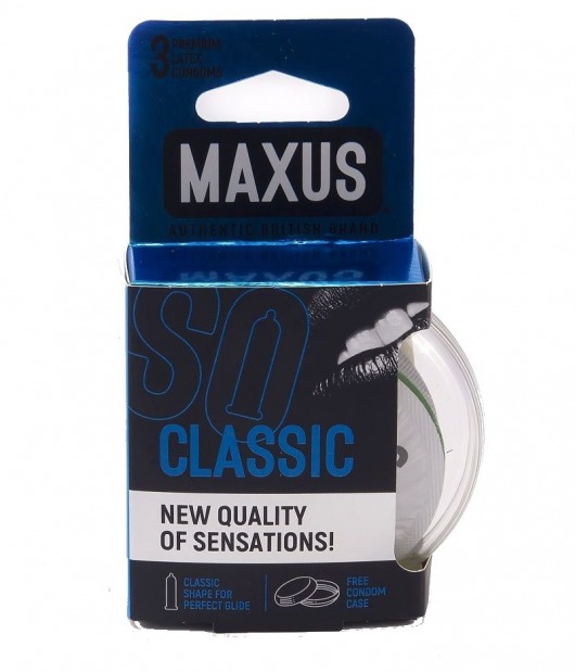 Классические презервативы в пластиковом кейсе MAXUS Classic - 3 шт. - Maxus - купить с доставкой в Копейске