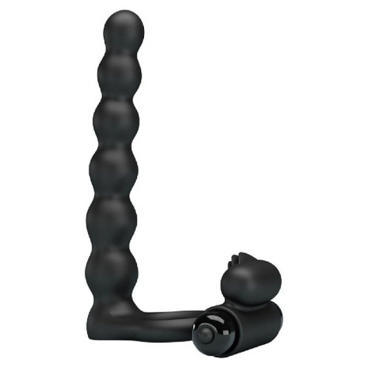 Черная насадка для двойной стимуляции Hercules Penis Sheath III - 15,3 см. - Baile - купить с доставкой в Копейске