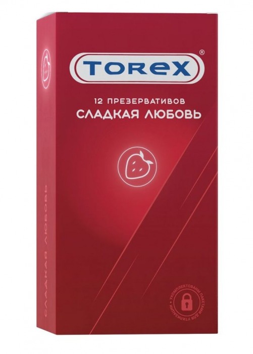 Презервативы Torex  Сладкая любовь  с ароматом клубники - 12 шт. - Torex - купить с доставкой в Копейске
