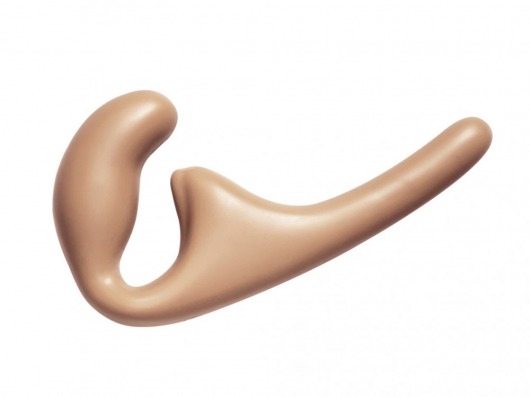 Бежевый безремневой страпон Seduction - 20,5 см. - Lola Games - купить с доставкой в Копейске
