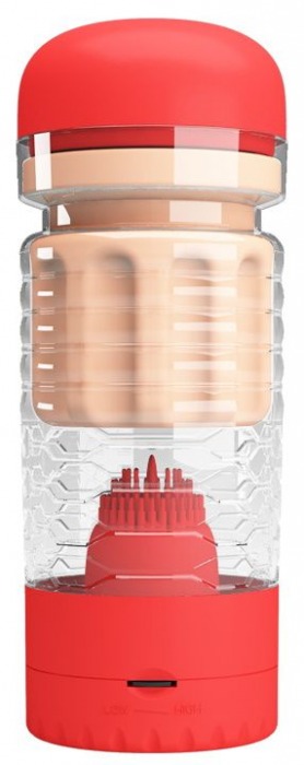 Вибромастурбатор-вагина Emily в красной колбе - Baile - в Копейске купить с доставкой