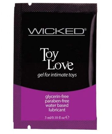 Лубрикант на водной основе для использования с игрушками WICKED Toy Love - 3 мл. - Wicked - купить с доставкой в Копейске