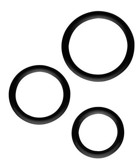 Набор из 3 эрекционных колец SILICONE COCKRINGS - Dream Toys - в Копейске купить с доставкой