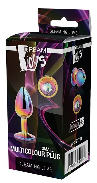Голографическая анальная втулка с радужным кристаллом - 7,1 см. - Dream Toys - купить с доставкой в Копейске