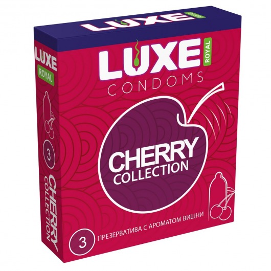 Презервативы с ароматом вишни LUXE Royal Cherry Collection - 3 шт. - Luxe - купить с доставкой в Копейске