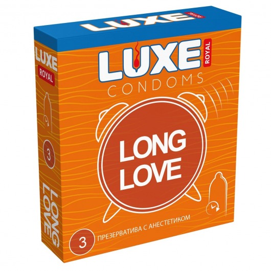 Презервативы с продлевающим эффектом LUXE Royal Long Love - 3 шт. - Luxe - купить с доставкой в Копейске