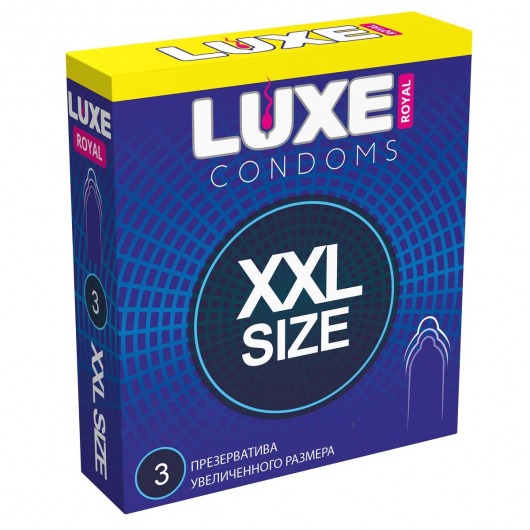 Презервативы увеличенного размера LUXE Royal XXL Size - 3 шт. - Luxe - купить с доставкой в Копейске