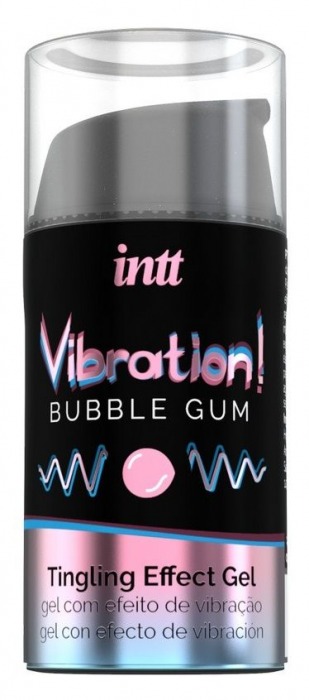 Жидкий интимный гель с эффектом вибрации Vibration! Bubble Gum - 15 мл. - INTT - купить с доставкой в Копейске