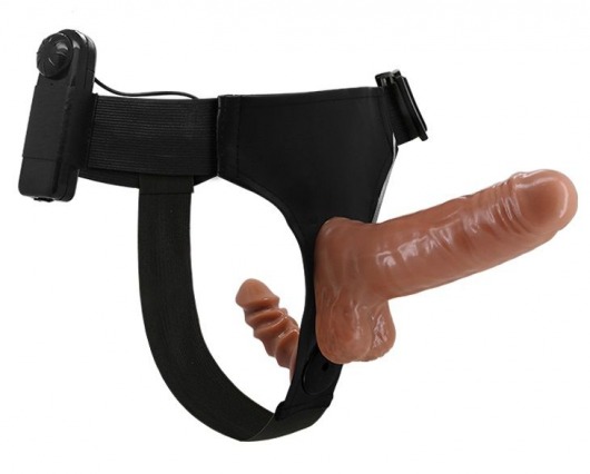 Страпон с вагинальной пробкой и вибрацией Ultra Passionate Harness - 16 см. - Baile - купить с доставкой в Копейске