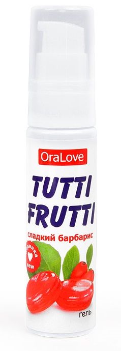 Гель-смазка Tutti-frutti со вкусом барбариса - 30 гр. - Биоритм - купить с доставкой в Копейске