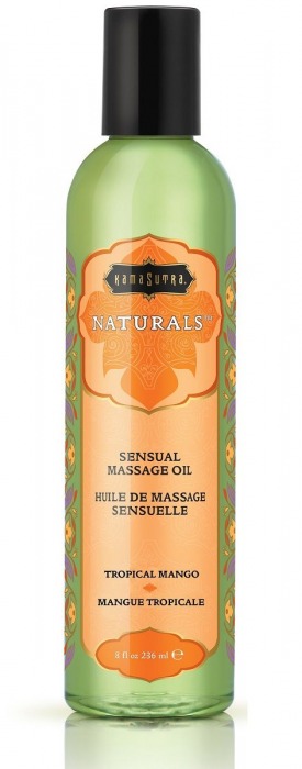 Массажное масло Naturals Tropical Mango с ароматом манго - 236 мл. - Kama Sutra - купить с доставкой в Копейске