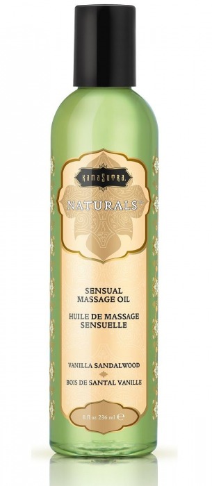 Массажное масло Naturals Vanilla Sandalwood с ароматом ванили и сандала - 236 мл. - Kama Sutra - купить с доставкой в Копейске