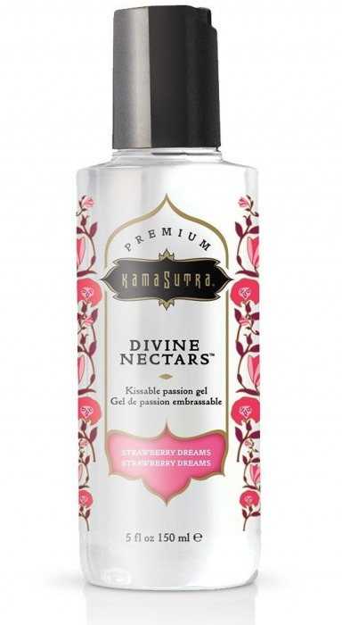 Гель-лубрикант на водной основе Divine Nectars Strawberry Dream с ароматом клубники - 150 мл. - Kama Sutra - купить с доставкой в Копейске
