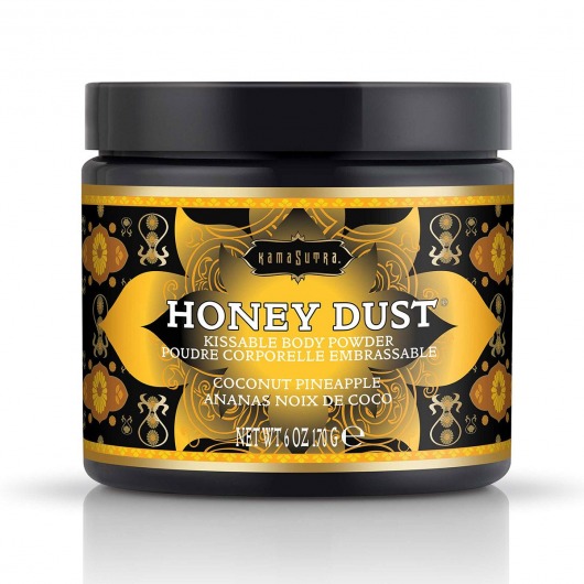 Пудра для тела Honey Dust Body Powder с ароматом кокоса и ананаса - 170 гр. - Kama Sutra - купить с доставкой в Копейске