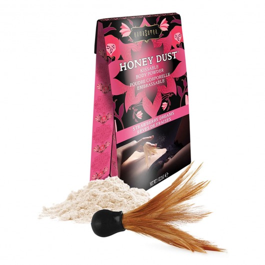 Пудра для тела Honey Dust Body Powder с ароматом клубники - 28 гр. - Kama Sutra - купить с доставкой в Копейске