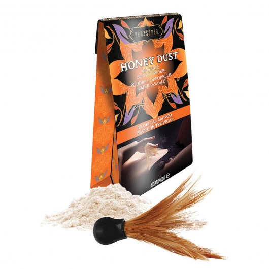 Пудра для тела Honey Dust Body Powder с ароматом манго - 28 гр. - Kama Sutra - купить с доставкой в Копейске
