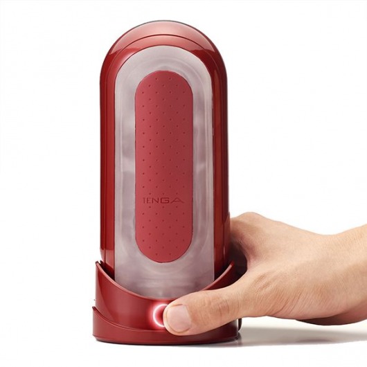 Красный мастурбатор Flip Zero Red   Warmer с подогревом - Tenga - в Копейске купить с доставкой