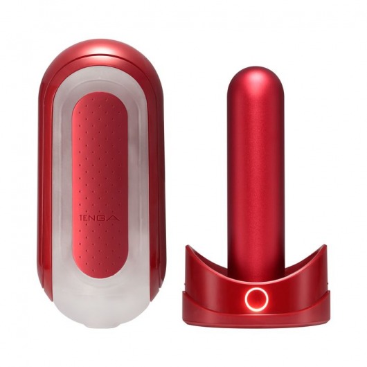 Красный мастурбатор Flip Zero Red   Warmer с подогревом - Tenga - в Копейске купить с доставкой
