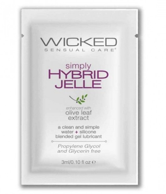 Гель-лубрикант на водно-силиконовой основе Simply Hybrid Jelle - 3 мл. - Wicked - купить с доставкой в Копейске
