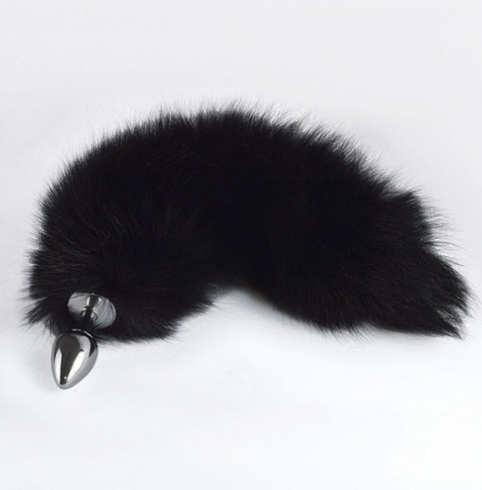 Хромированная анальная пробка с пушистым хвостиком - Sitabella - купить с доставкой в Копейске