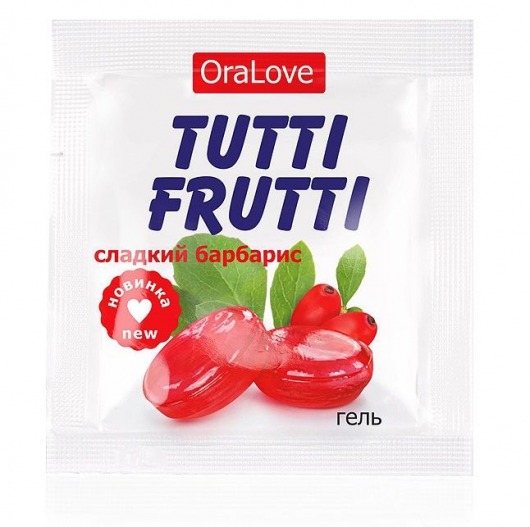 Гель-смазка Tutti-frutti со вкусом барбариса - 4 гр. - Биоритм - купить с доставкой в Копейске