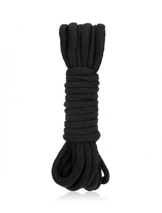Черная хлопковая веревка для бондажа - 5 м. - Lux Fetish - купить с доставкой в Копейске