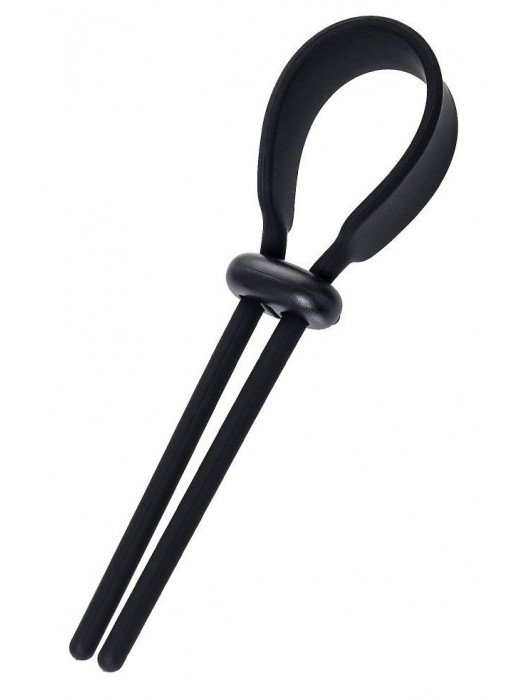 Черное эрекционное лассо на пенис Keb - A-toys - в Копейске купить с доставкой