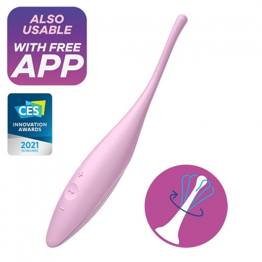 Нежно-розовый точечный стимулятор Twirling Joy - Satisfyer