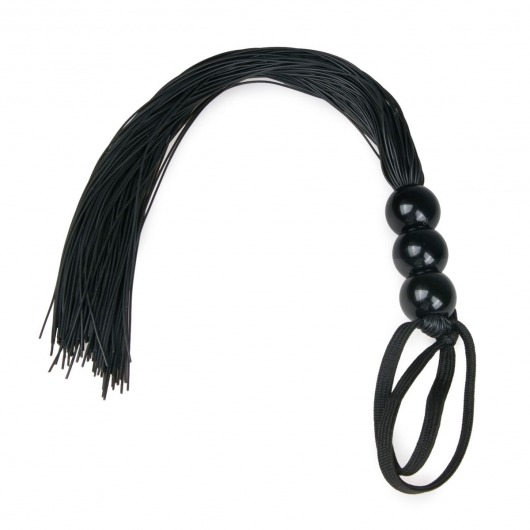 Черная силиконовая плеть Silicone Whip - 32 см. - Easy toys - купить с доставкой в Копейске