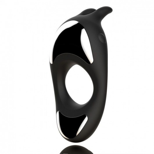 Черное эрекционное кольцо с двумя моторами Zeus Dual Vibe Cock Ring - FeelzToys - в Копейске купить с доставкой