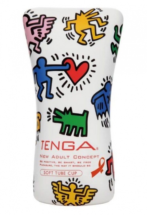 Мастурбатор-туба Keith Haring Soft Tube CUP - Tenga - в Копейске купить с доставкой