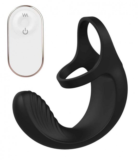 Черный анальный стимулятор с эрекционными кольцами Remote Couple Teaser - Dream Toys - в Копейске купить с доставкой